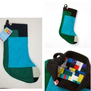 Blue Green Lego Christmas Stocking